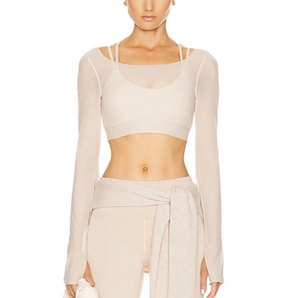 Alo airlift ballet top macadamia